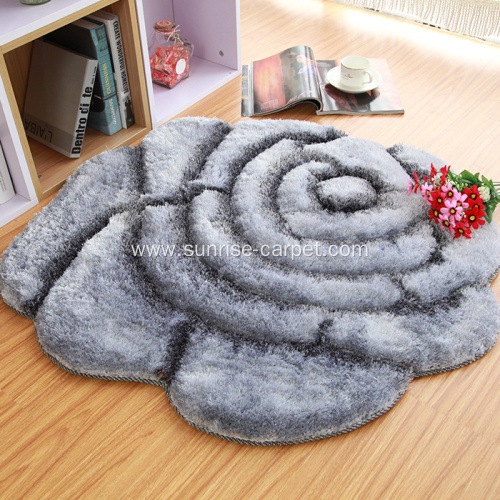 3D rug with rose shape